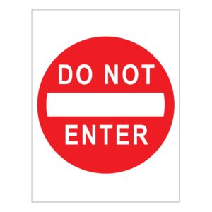 Print Do Not Enter Sign