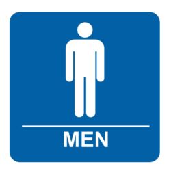 Blue Men's Restroom Sign