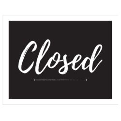 Closed Chalkboard Sign