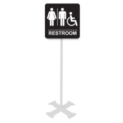 Black Handicap Bathroom Sign
