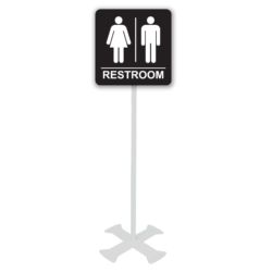 Black Restroom Sign | Unisex Bathroom Sign