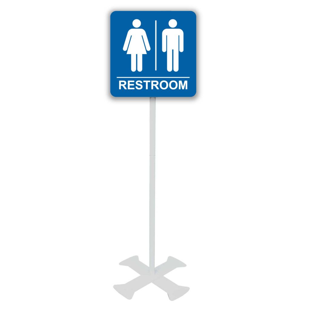 Blue Bathroom Sign | Restroom Sign