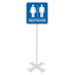 Blue Bathroom Sign | Restroom Sign