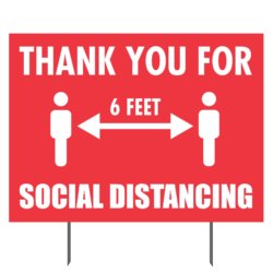 Thank You for 6-Feet Social Distancing Yard Signs