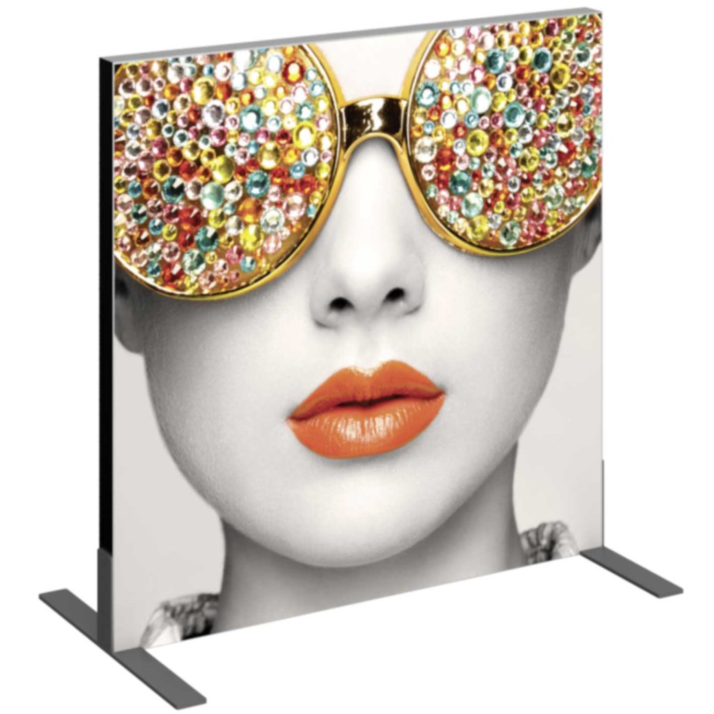 3-foot square fabric sign