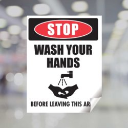 Stop Wash Hands Before Leaving Area