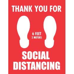 Tentakel De vreemdeling ga verder Thank You For Social Distancing (6 feet / 2 meters) | FREE Printable Sign |  Plum Grove