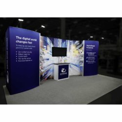 exhibitors handbook display with lights