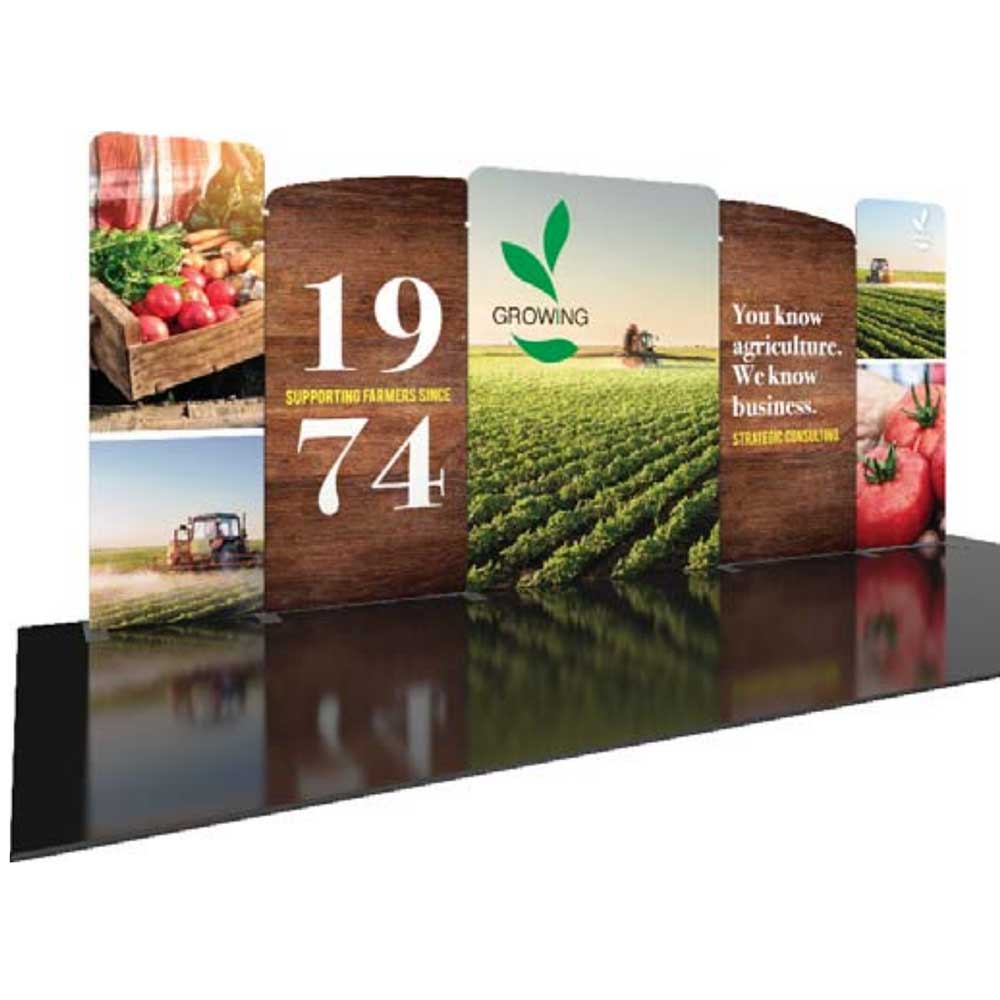 Unique Shaped Trade show displays