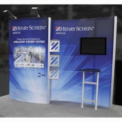 trade show displays with monitors