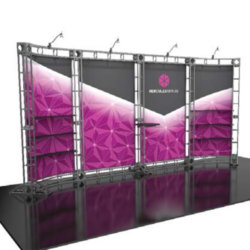 trade show displays with shelves