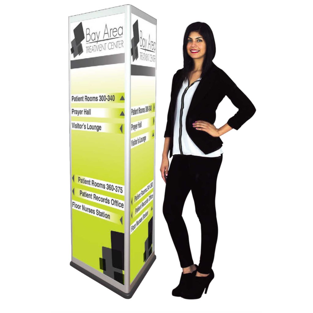 6-foot 3-sided sign tower