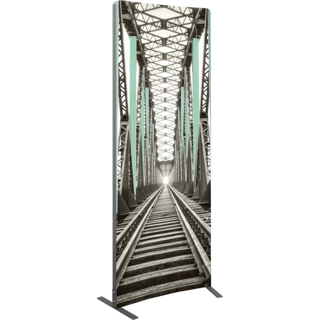 3x8-ft Curved Fabric Banner Display | Orbus Vector Frame 01