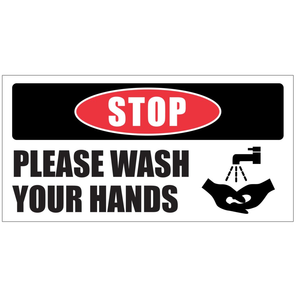 “Stop – Please Wash Your Hands” Banner