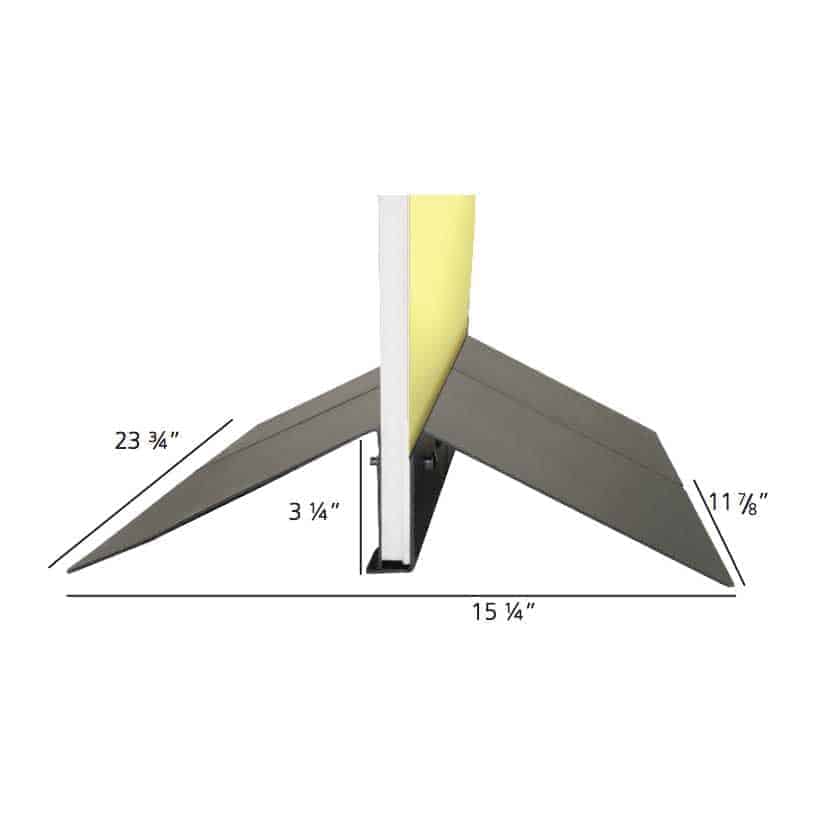 4W x 6H Rotating Sign Holder Green Edge with Swivel Base