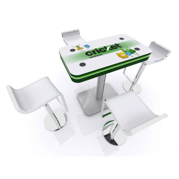 conference table with wireless charging station