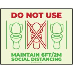 Do Not Use - Maintain 6FT/2M Social Distancing (Bathroom)