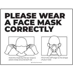 Please Wear A Face Mask Correctly (Black & White)