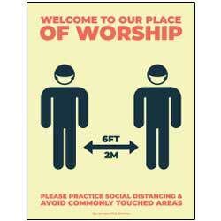 Welcome To Our Place Of Worship (Social Distance)