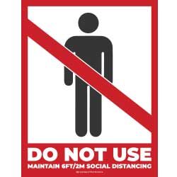 Do Not Use - Maintain 6FT/2M Social Distance (Men's Room)