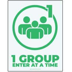 1 Group Enter At A Time (Green)