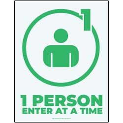 1 Person Enter At A Time (Green)
