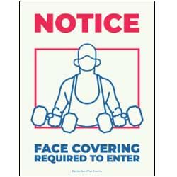 Notice -Face Covering Required (Gym)