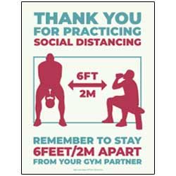 Thank You For Practicing Social Distancing (Gym)