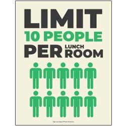 Limit Per Lunch Room - 10 People