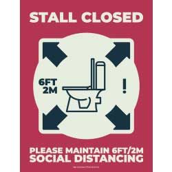 Stall Closed - Please Maintain 6FT/2M Social Distancing (Bathroom)