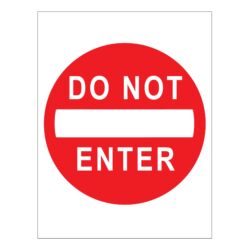 Do Not Enter Sign (Red/White)