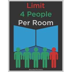 Limit 4 People Per Room