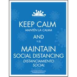 Keep Calm & Maintain Social Distancing (English / Spanish)