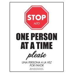 Stop - One Person At A Time (English/Spanish)