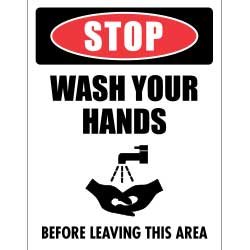 STOP – Wash Your Hands Before Leaving This Area