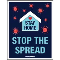 Stay Home Stop The Spread - Black