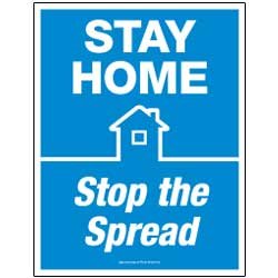 Stay Home Stop The Spread - Blue