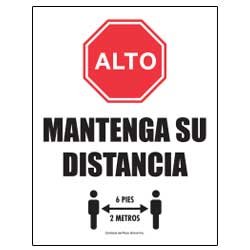 Alto – Mantenga Su Distancia (Spanish)