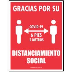 Gracias Por Su Covid-19 Distanciamiento Social (Spanish)