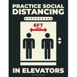 Practice 6-ft/2-m Social Distancing in Elevators