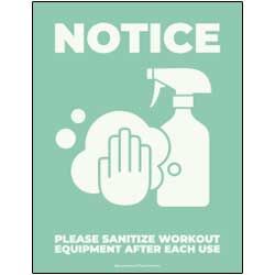 Please Sanitize Workout Equipment