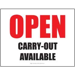 Open – Carry-Out Available
