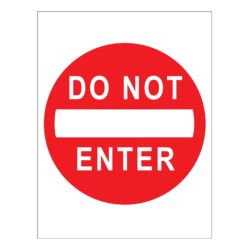 Do Not Enter Sign (Red/White)