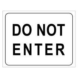 Do Not Enter Sign (Black/White)