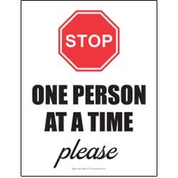 Stop - One Person At A Time