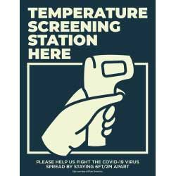 Temperature Screening Station Here
