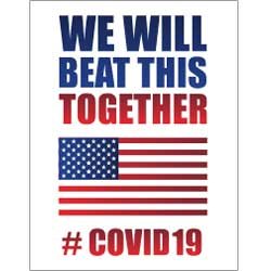 We Will Beat This Together #COVID19 (USA flag)